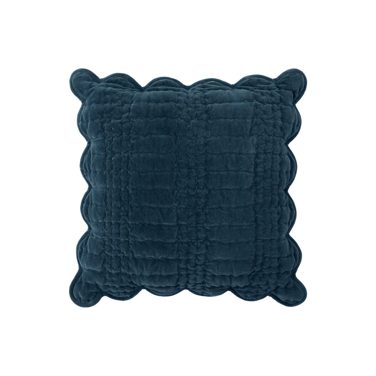 Laura Ashley Brady Scalloped Navy Microfibre 43x43cm Cushion