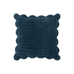 Laura Ashley Brady Scalloped Navy Microfibre 43x43cm Cushion