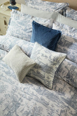 Laura Ashley Braysmith Toile Chambray Blue Bedding