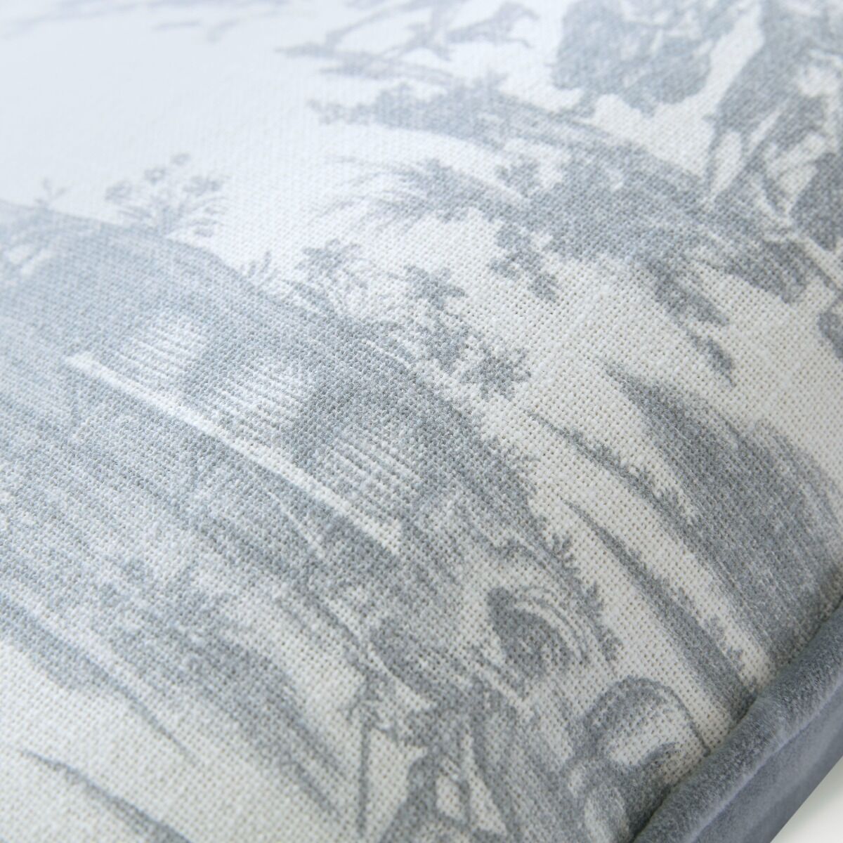 Laura Ashley Braysmith Toile Chambray Blue 45x45cm Microfibre Cushion
