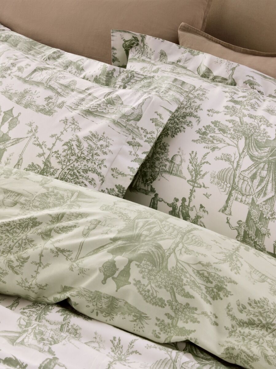 Laura Ashley Braysmith Toile Olive Green Bedding