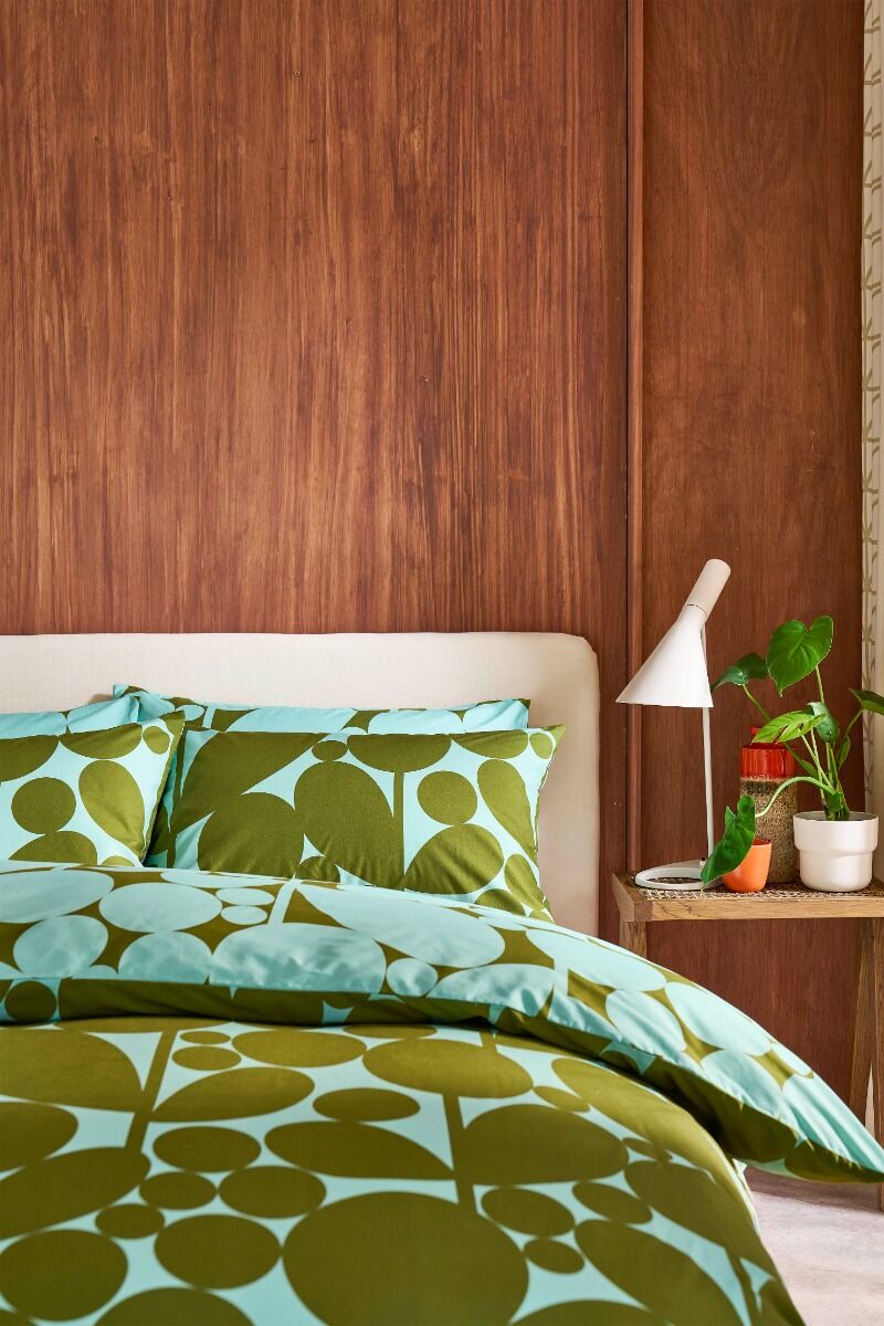 Orla Kiely Bubble Flower Aqua Seagrass Bedding