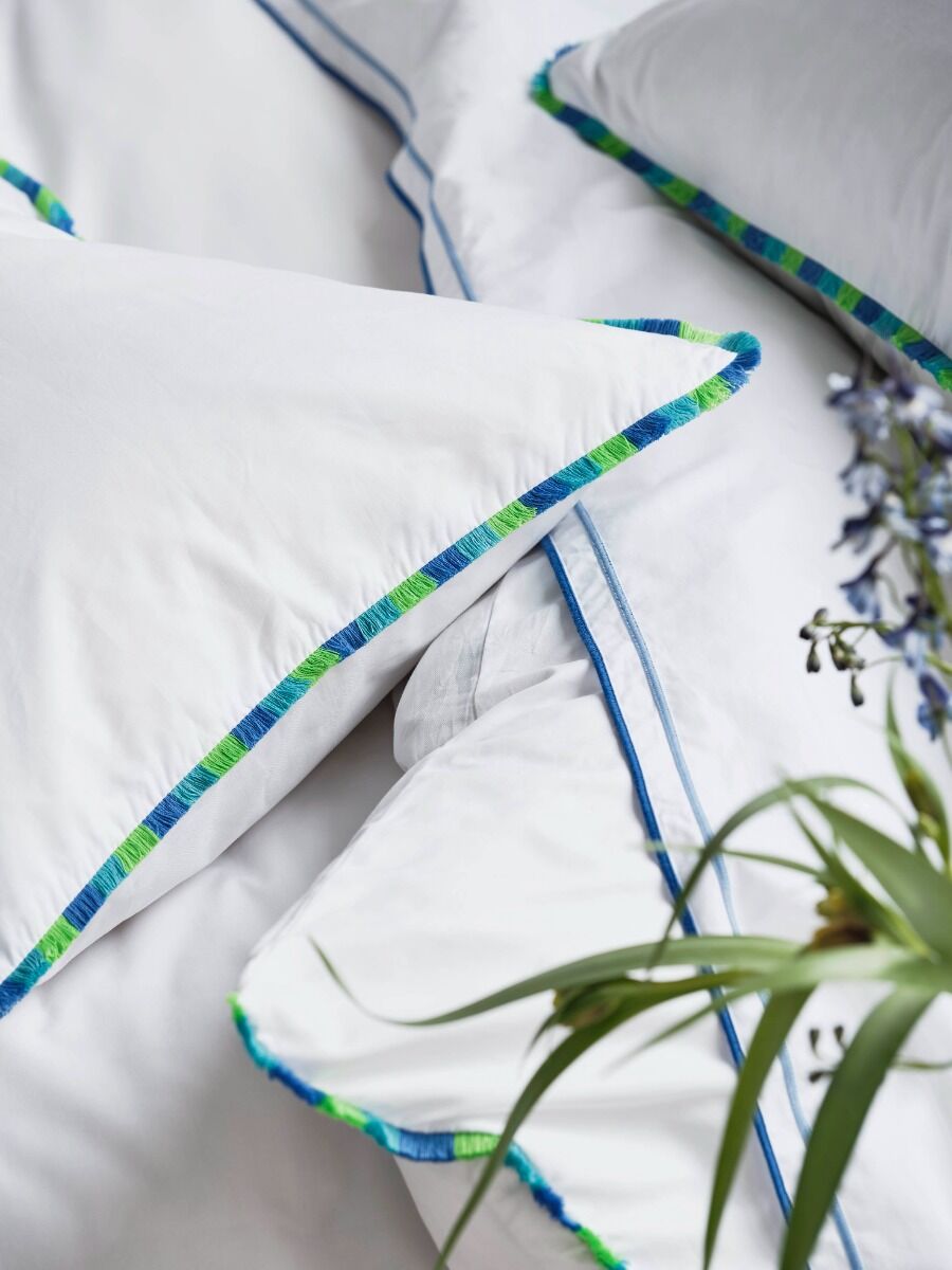 Designers Guild Burlington Fringe Cobalt Blue Bedding