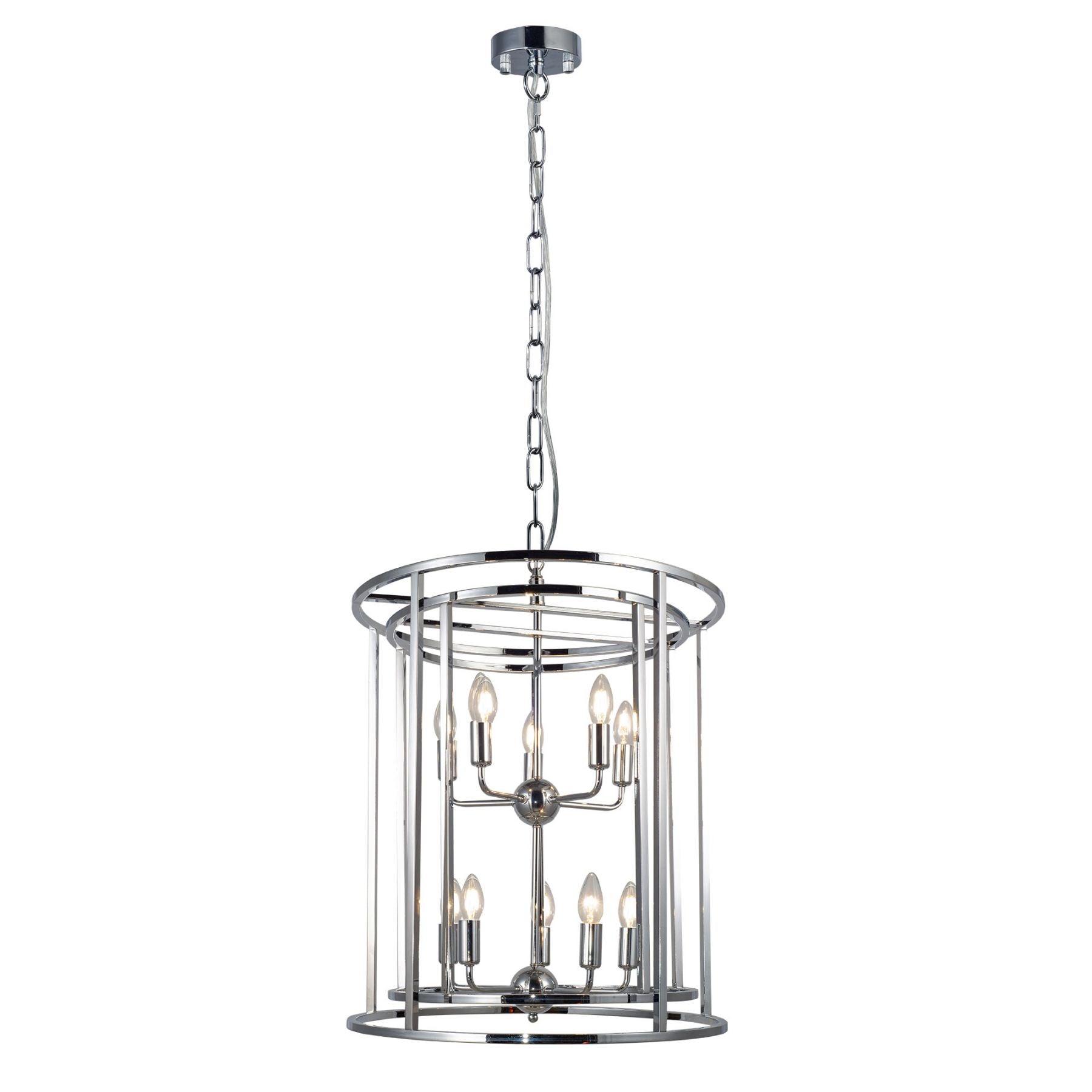 Magnalux Chester 10 Light Large Pendant Polished Chrome