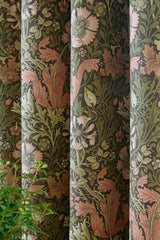 William Morris At Home Compton Brick Ready Made Curtains