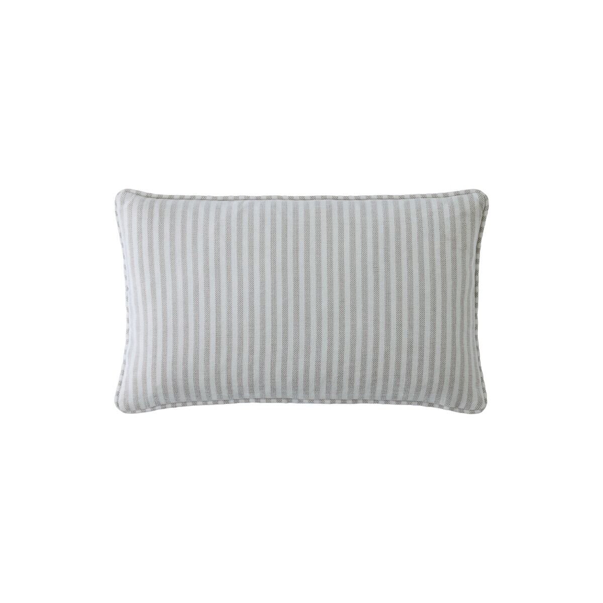 Laura Ashley Cornish Chenille Stripe Natural 30x50cm Microfibre Cushion