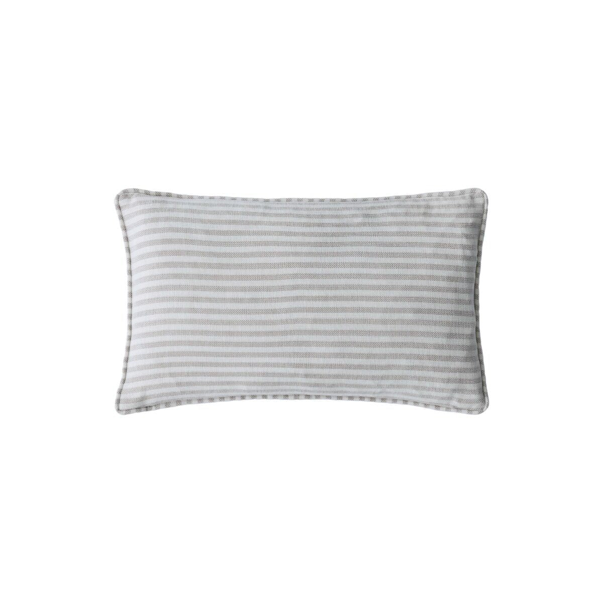 Laura Ashley Cornish Chenille Stripe Natural 30x50cm Microfibre Cushion