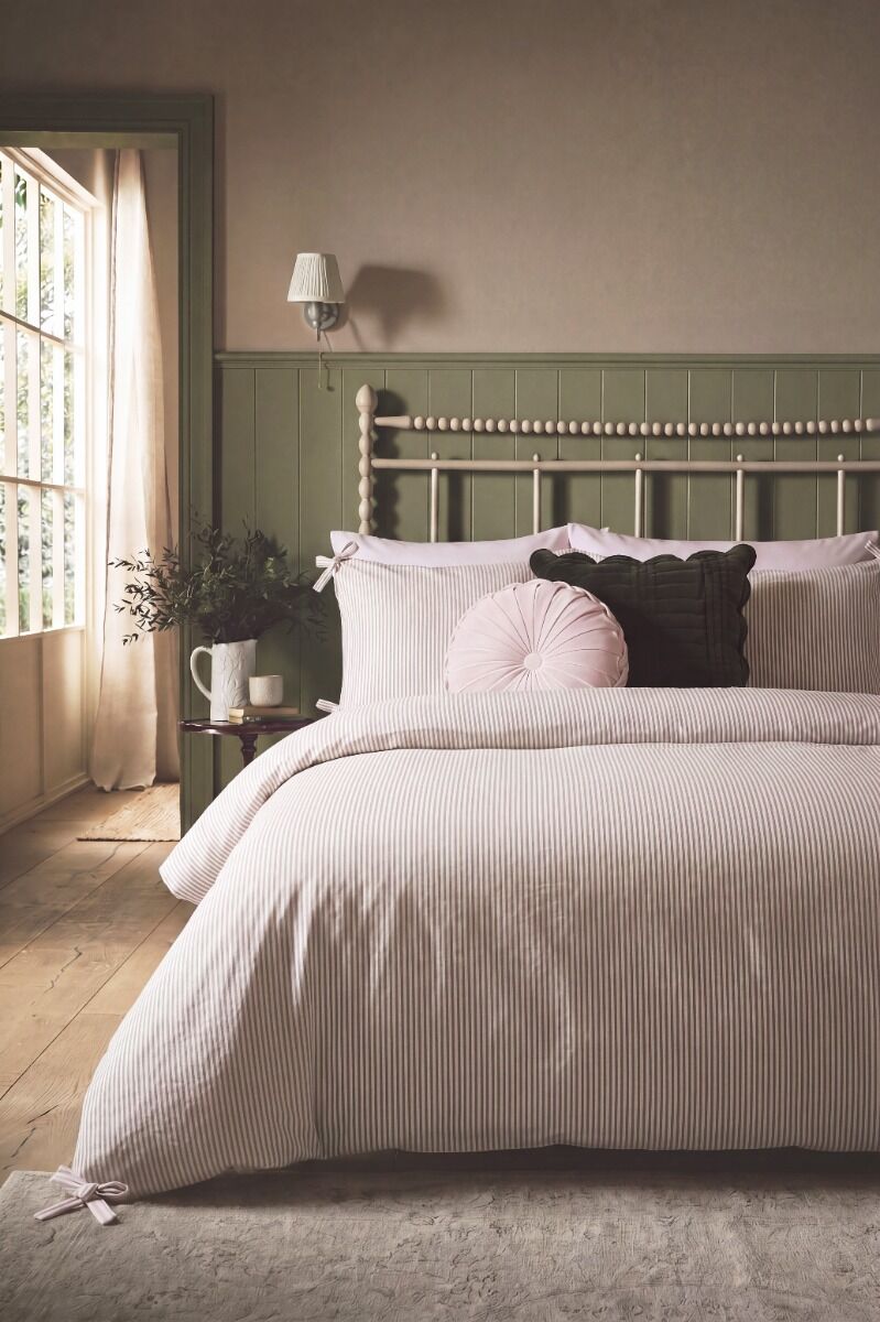 Laura Ashley Cornish Stripe Natural Bedding