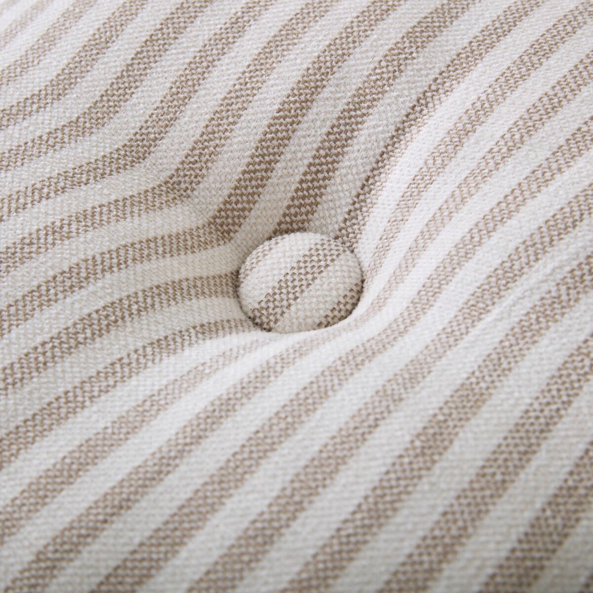 Laura Ashley Cornish Stripe Natural Mf 35x8cm Filled Circular Cushion