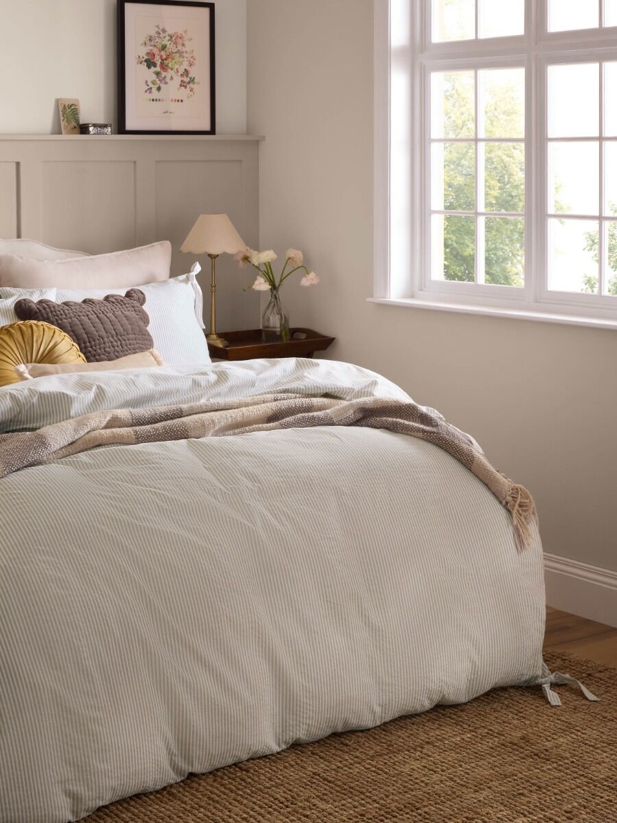 Laura Ashley Cornish Stripe Natural Bedding