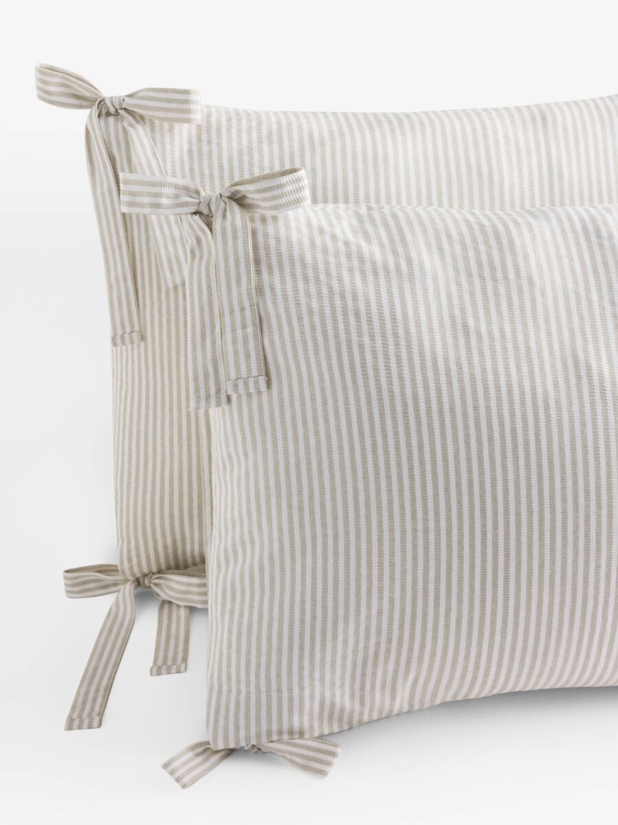 Laura Ashley Cornish Stripe Natural Bedding