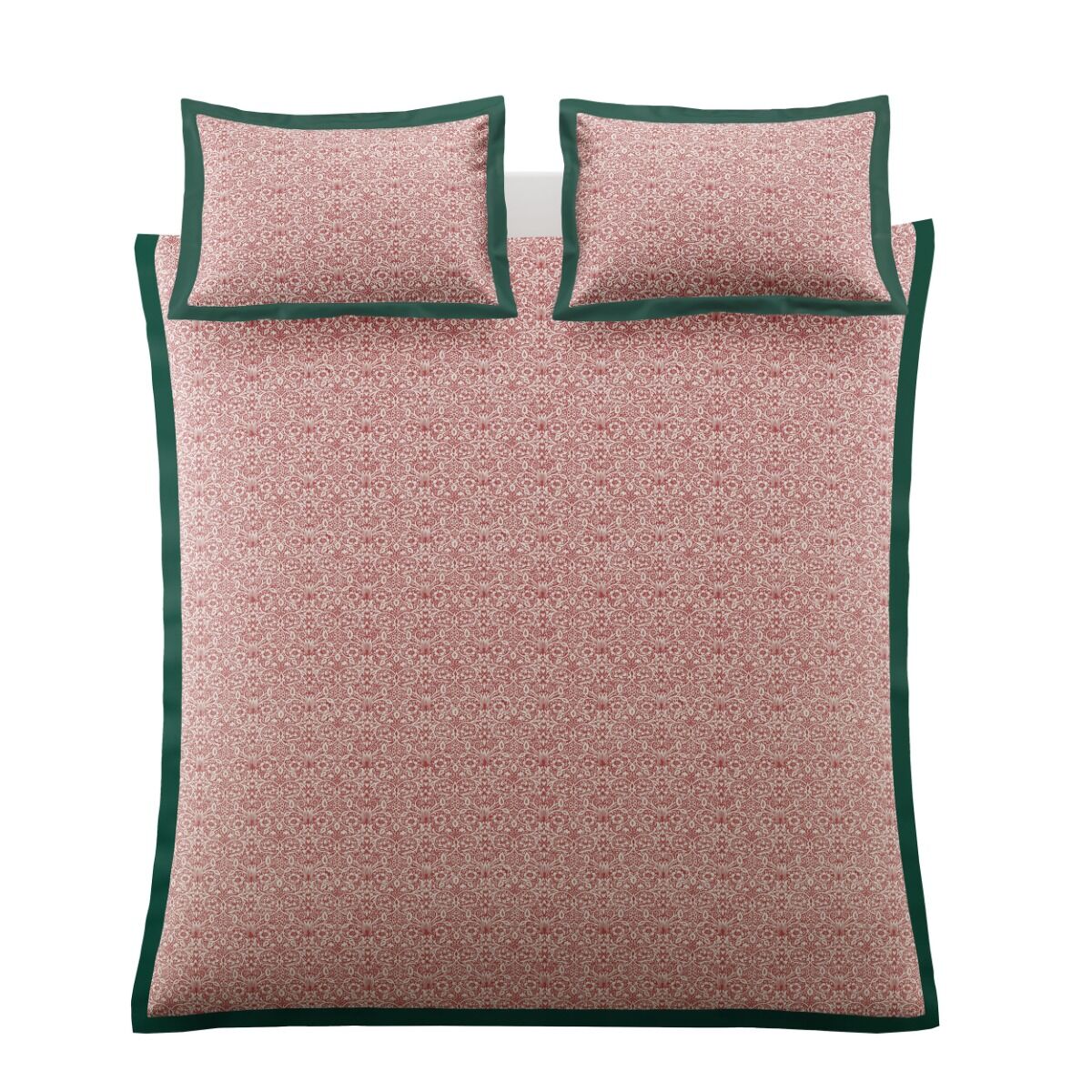 William Morris At Home Cray Forest Green/cranberry Bedding