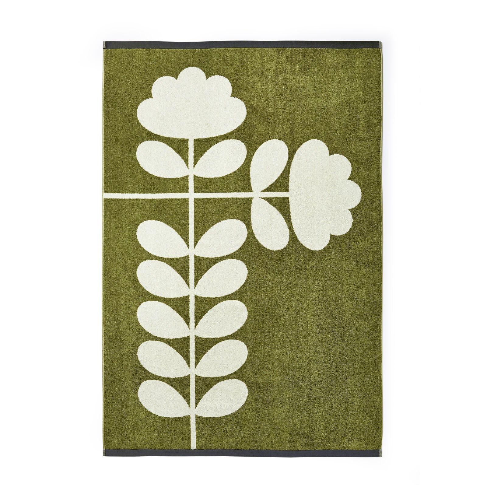Orla Kiely Cut Stem Moss / Charcoal Towels