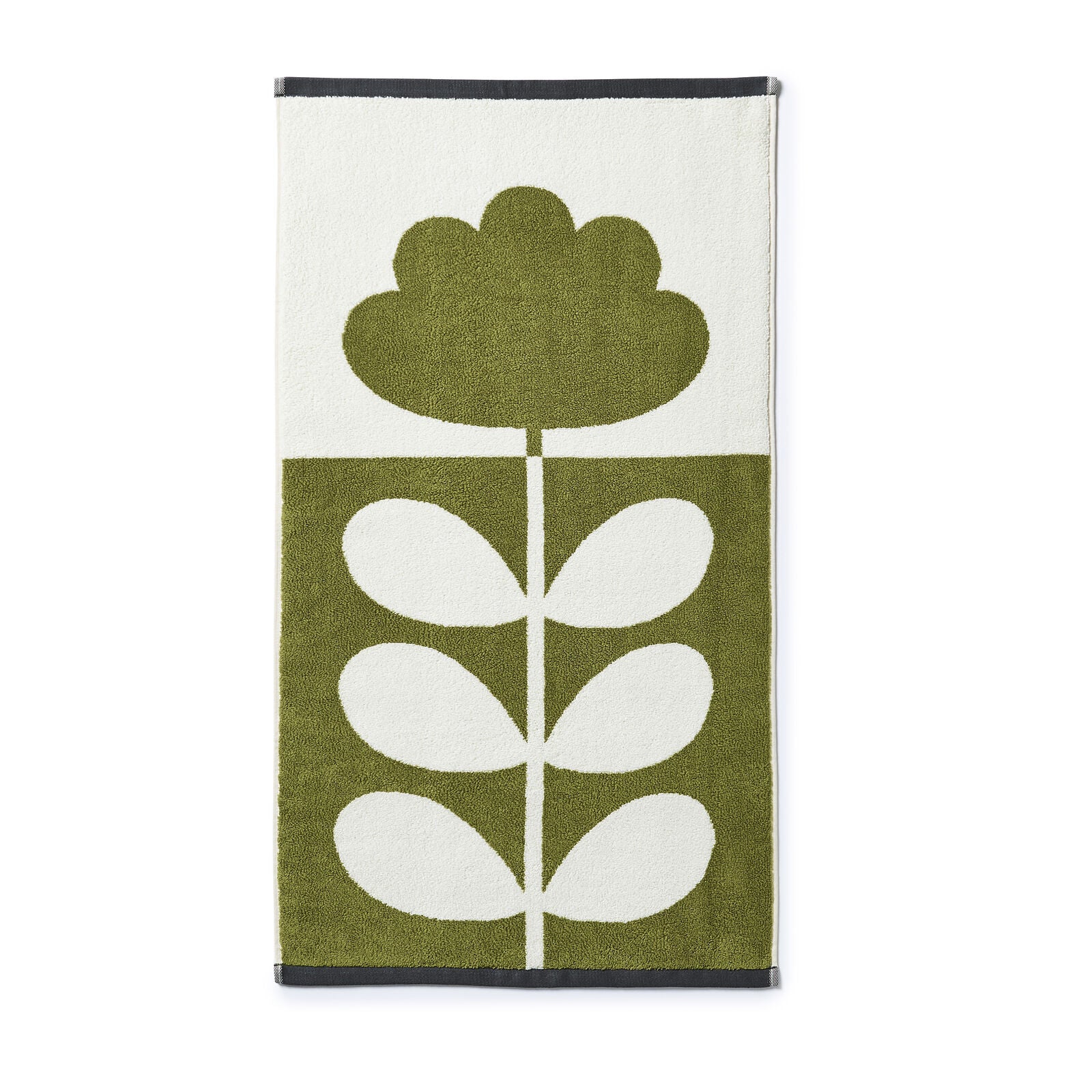 Orla Kiely Cut Stem Moss / Charcoal Towels