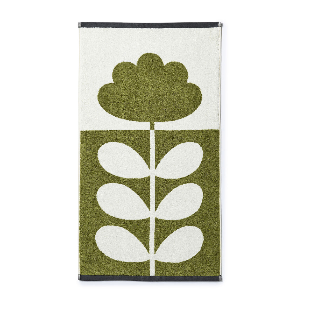 Orla Kiely Cut Stem Moss / Charcoal Towels