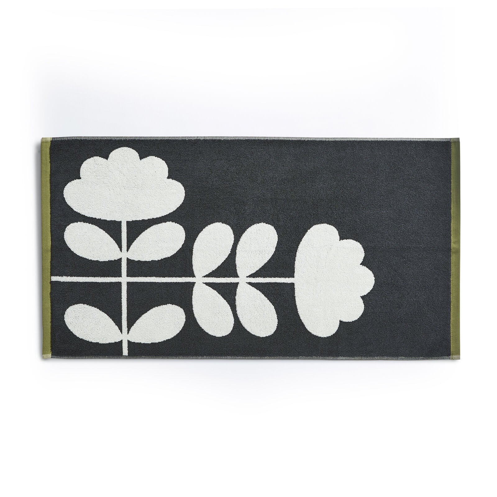 Orla Kiely Cut Stem Moss / Charcoal Towels