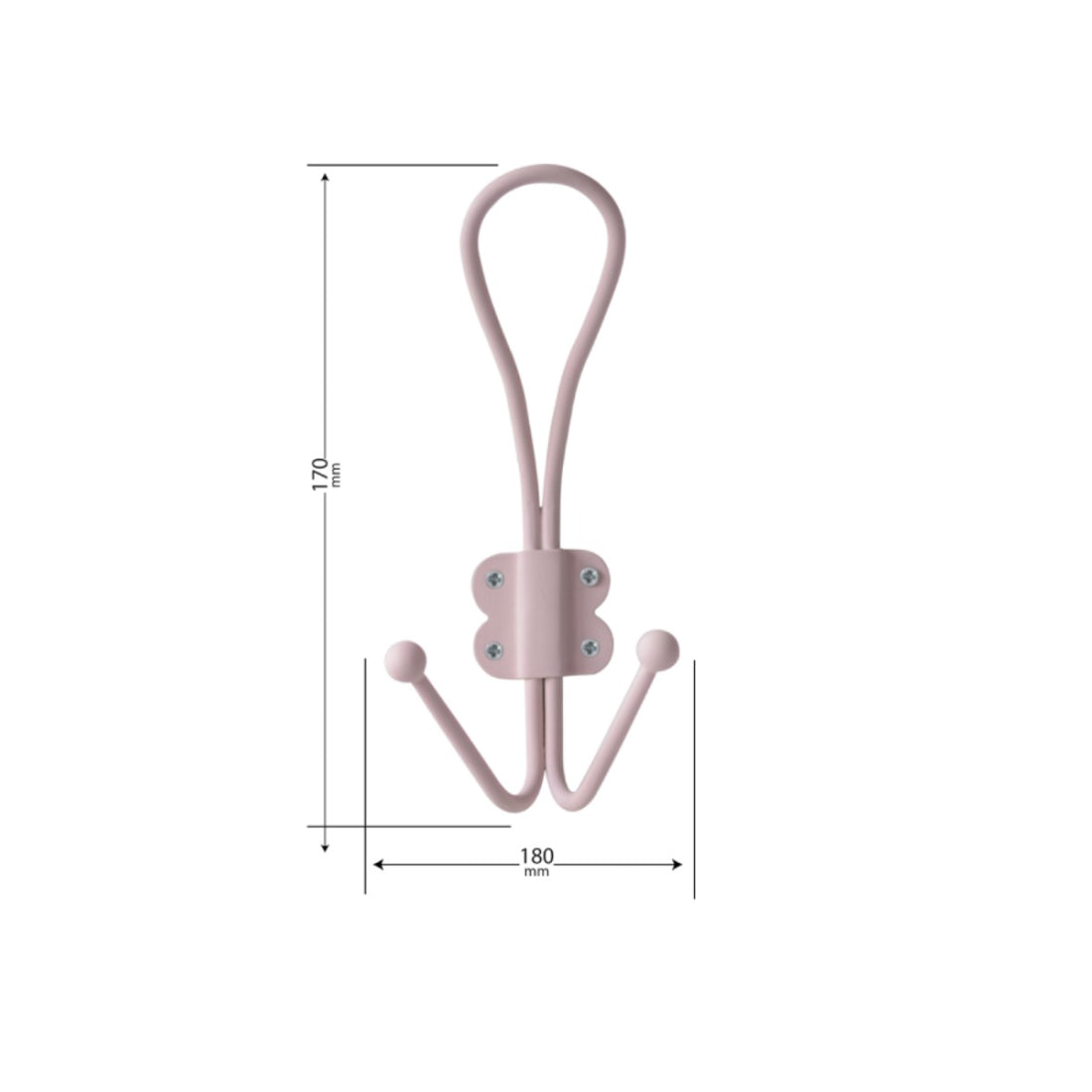 Laura Ashley, Double Hook, Dusky Rose, 1 Pair