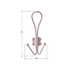 Laura Ashley, Double Hook, Dusky Rose, 1 Pair
