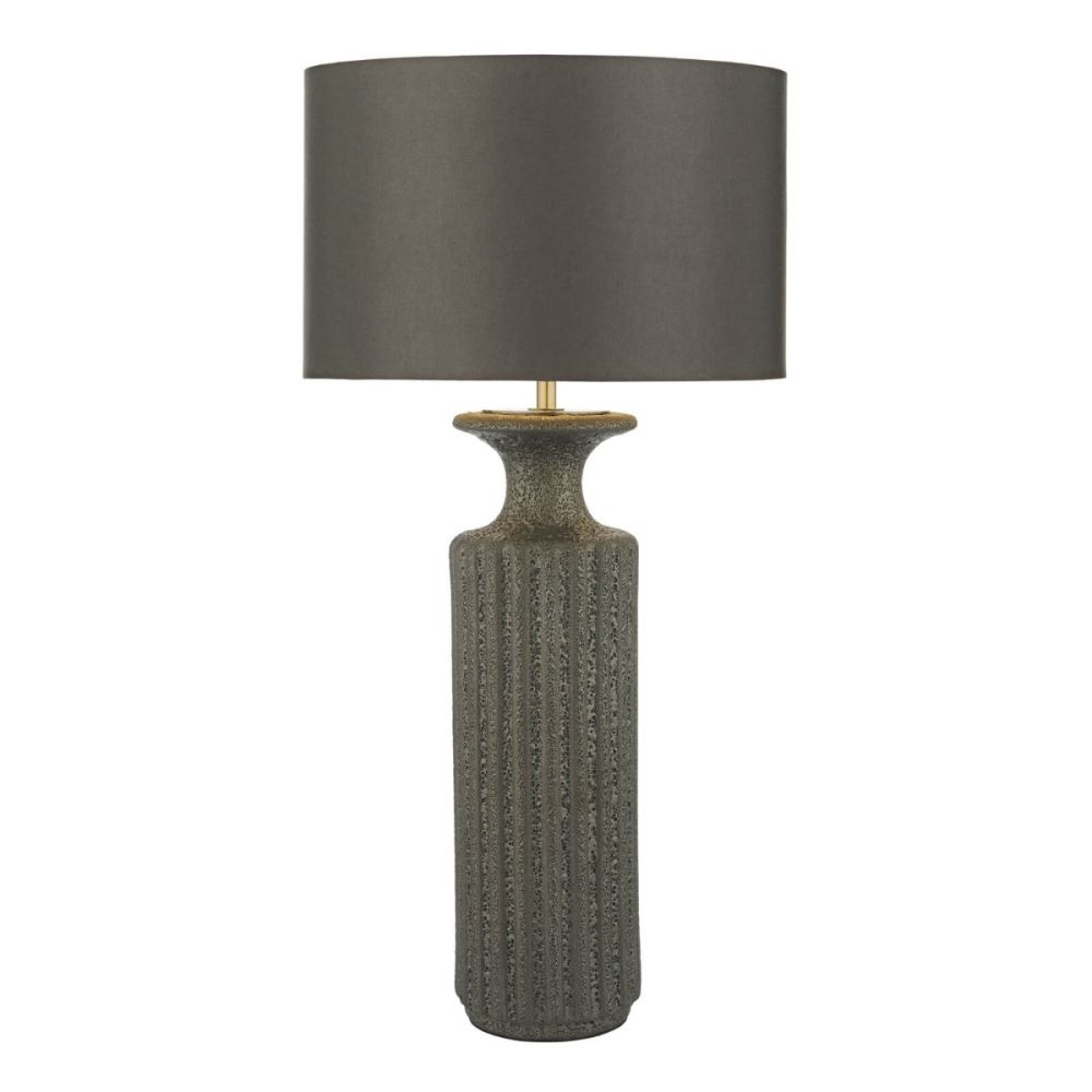 Dugan Table Lamp Black Volcanic with Shade dar Lighting