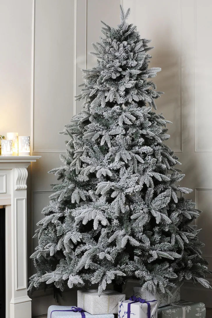 Laura Ashley Frosted 7ft  Pre Lit Christmas Tree