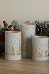 Laura Ashley  Set of 3 LED Tree Candle