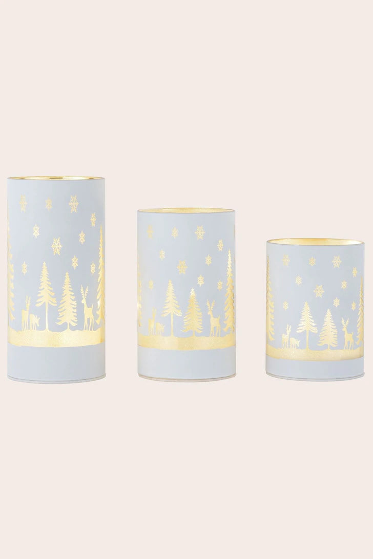 Laura Ashley  Set of 3 LED Tree Candle