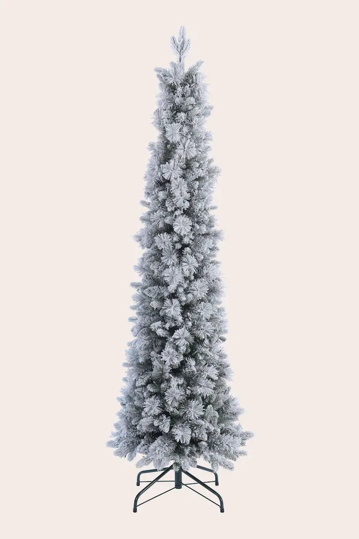 Laura Ashley Frosted 6ft Slim Pre Lit Christmas Tree