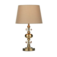 Edith Touch Table Lamp Antique Brass Complete With Shade