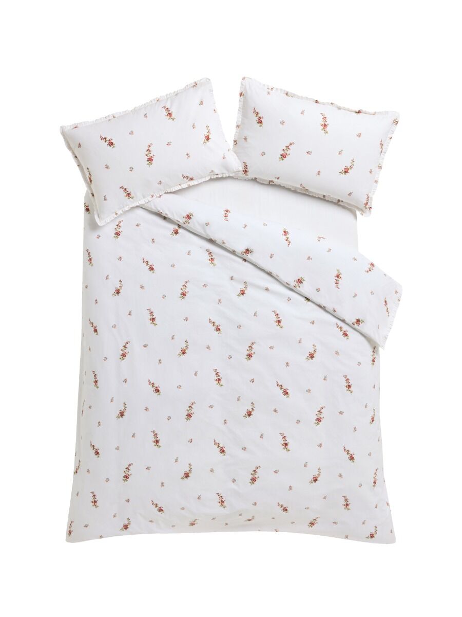 Laura Ashley Elsie Bouquet Pale Cranberry Multi Bedding