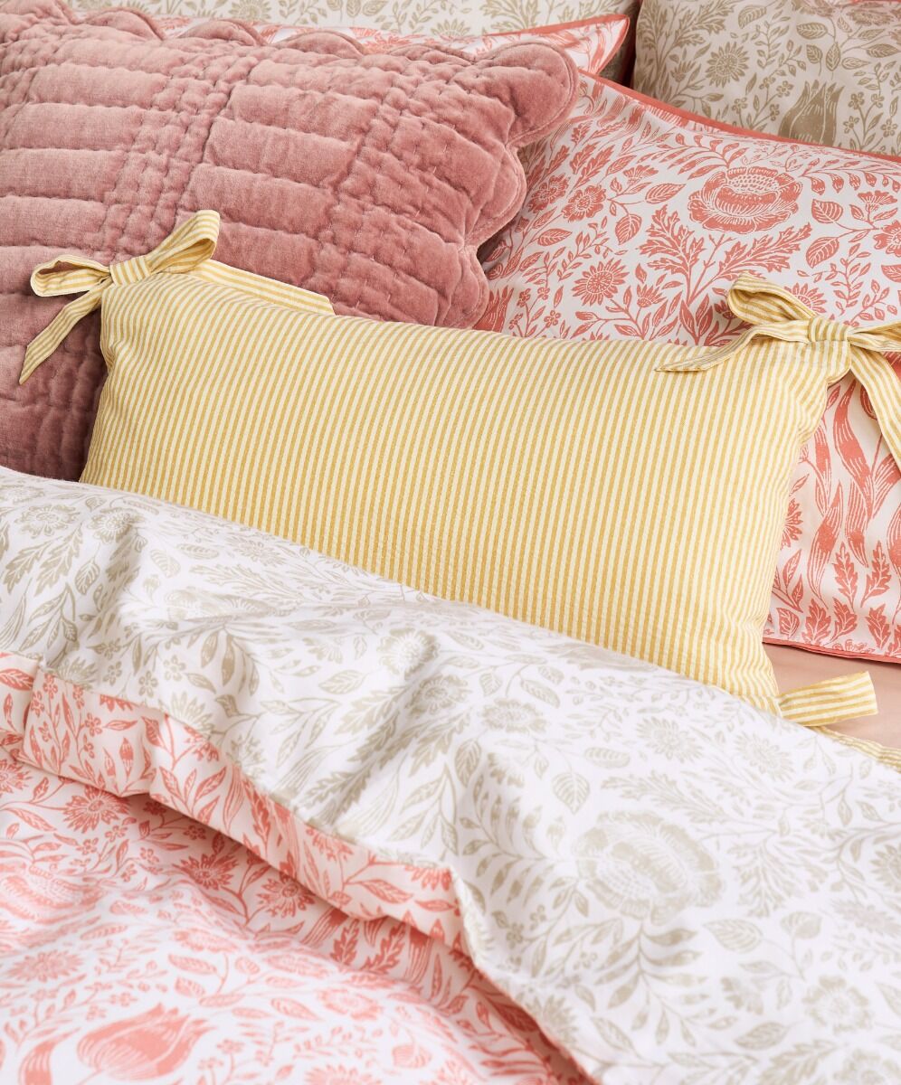 Laura Ashley Flaxley Stripe Yellow Microfibre 30x50cm Cushion (Copy)