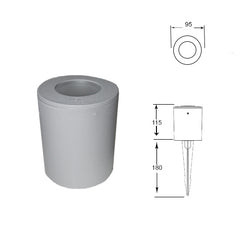Franca 90 Grey LED 3.5W Spike Light
