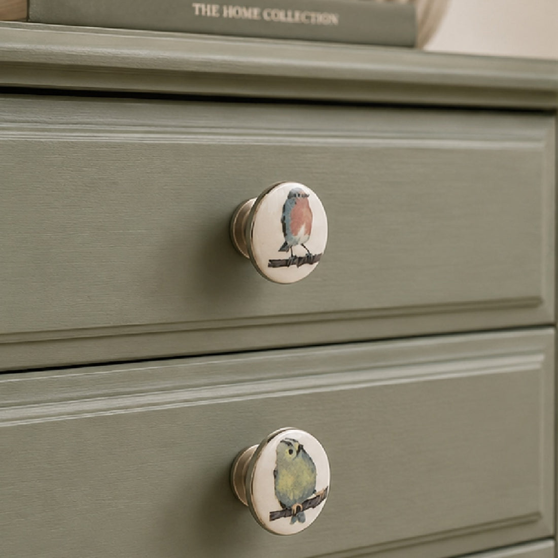 Laura Ashley Garden Birds Ceramic Pull (set of 4)