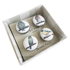 Laura Ashley Garden Birds Ceramic Pull (set of 4)