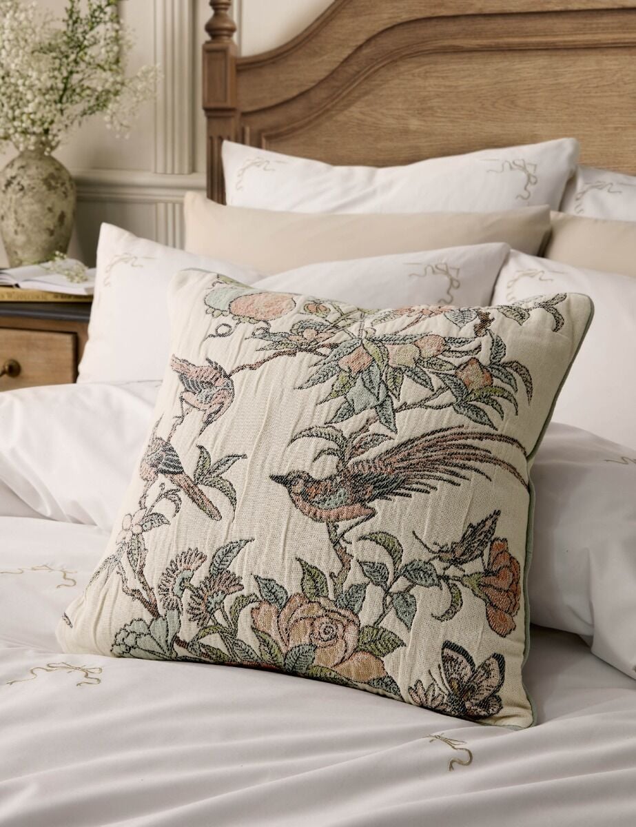 Historic Royal Palaces Hampton Jacquard Multi Microfibre 45x45cm Cushion