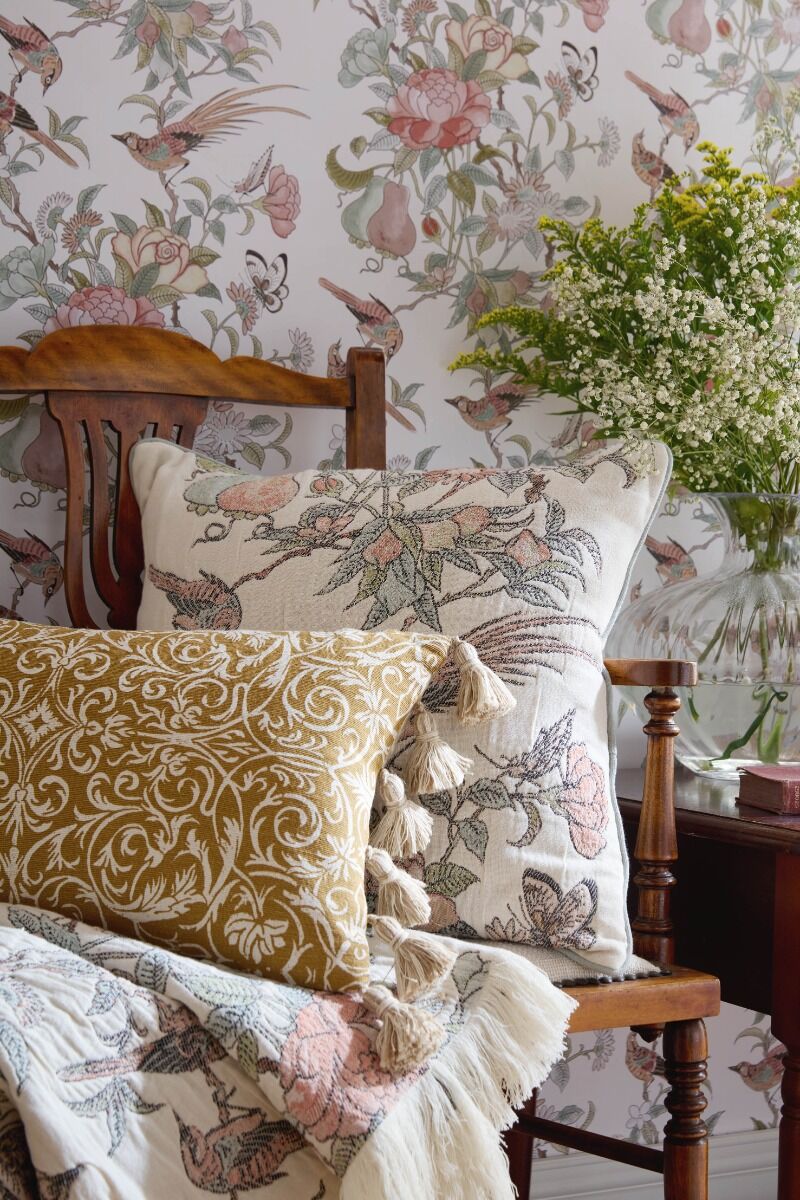 Historic Royal Palaces Hampton Jacquard Multi Microfibre 45x45cm Cushion