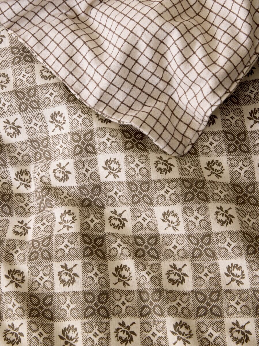 Laura Ashley Hartley Check Dark Truffle Brown Bedding