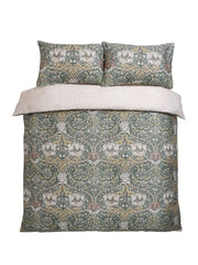 William Morris At Home Honeysuckle And Tulip Sage/plaster Bedding