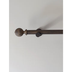 Laura Ashley Mitchell 28mm Eyelet Pole, Dark Chestnut