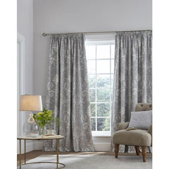 Laura Ashley Josette Steel Ready Made Curtain Pencil Pleat