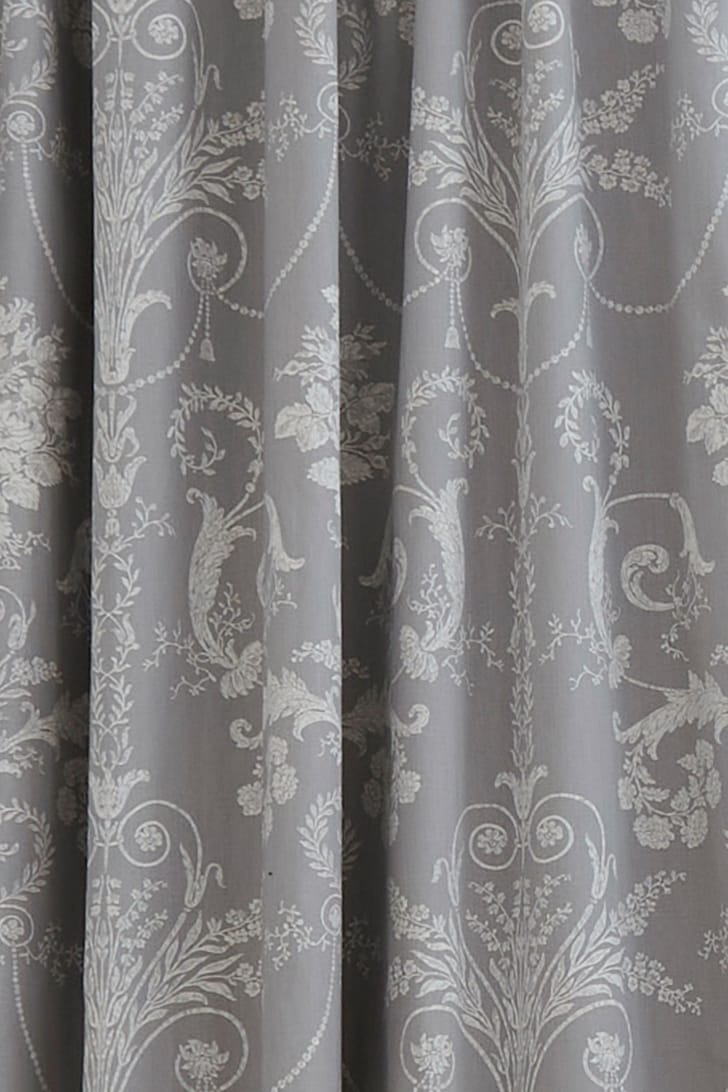 Laura Ashley Josette Steel Ready Made Curtain Pencil Pleat