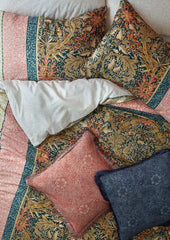 William Morris At Home Kelmscott Navy Rose Bedding