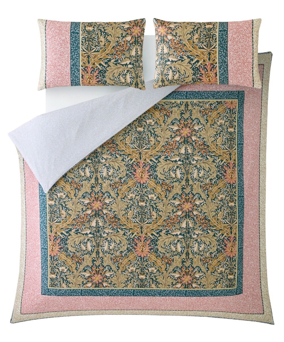 William Morris At Home Kelmscott Navy Rose Bedding