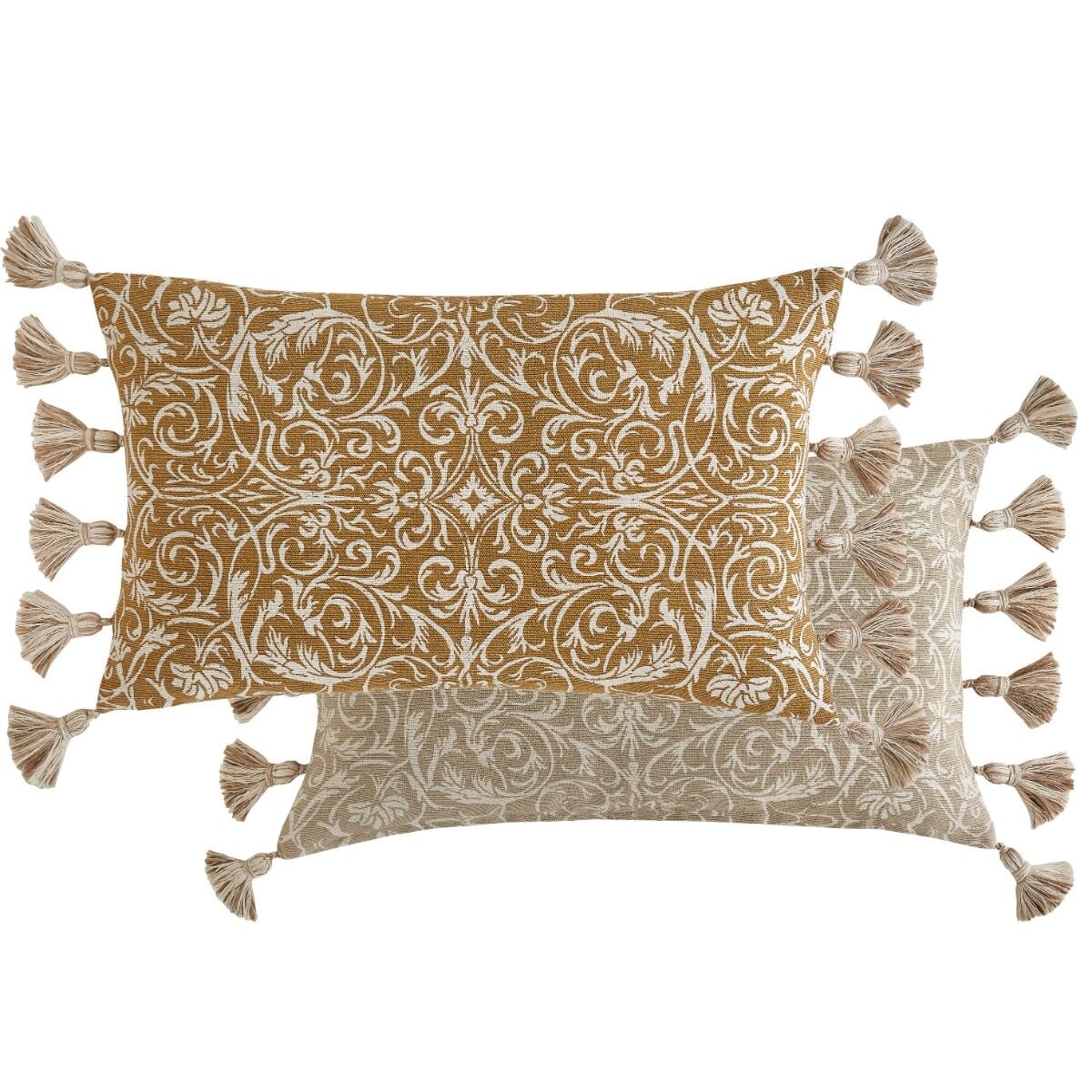 Historic Royal Palaces Kensington Ochre Yellow Microfibre 30x50cm Cushion
