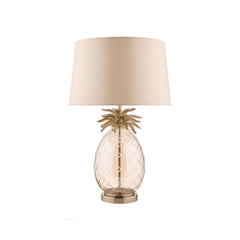 Laura Ashley Pineapple Large Table Lamp Champagne Cut Glass With Shade