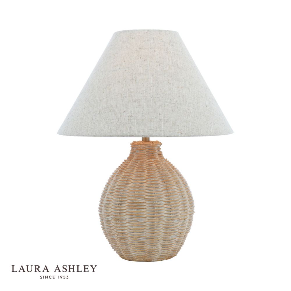 Laura Ashley Fernhill Table Lamp Matt Cream With Shade