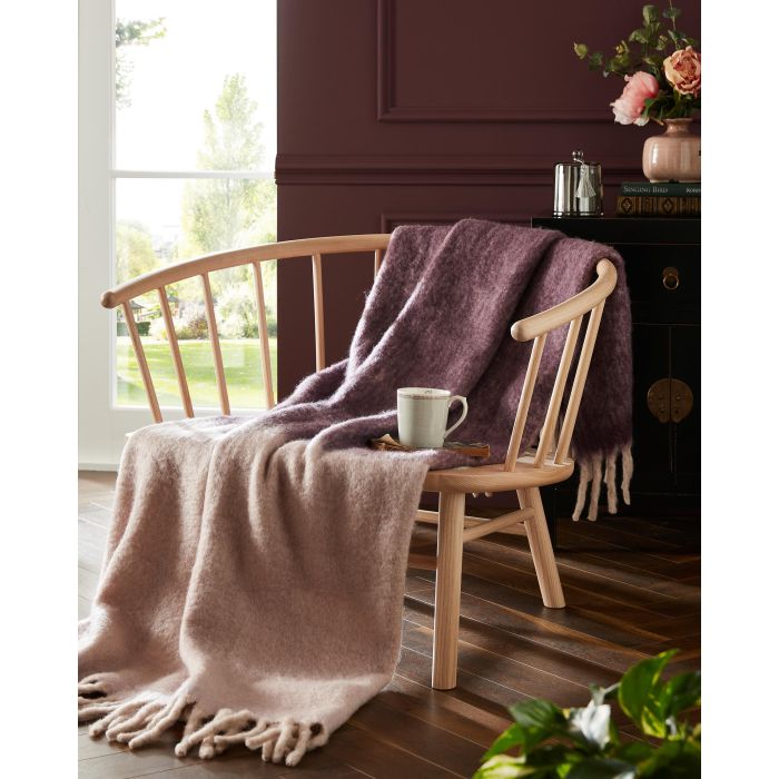 Laura Ashley Bronwen Blackberry Purple Throw