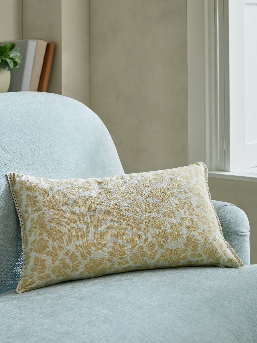 Laura Ashley Lady Fern Ochre Cushion