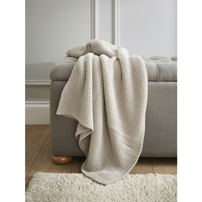 Laura Ashley Parker Dove Grey Throw