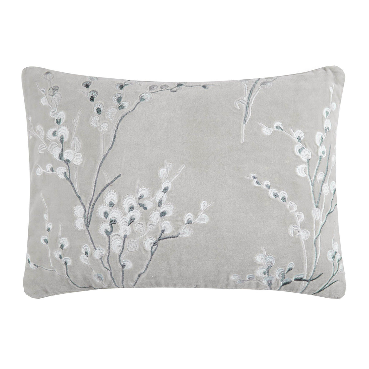 Laura Ashley Pussy Willow Embroidered Steel Cushion