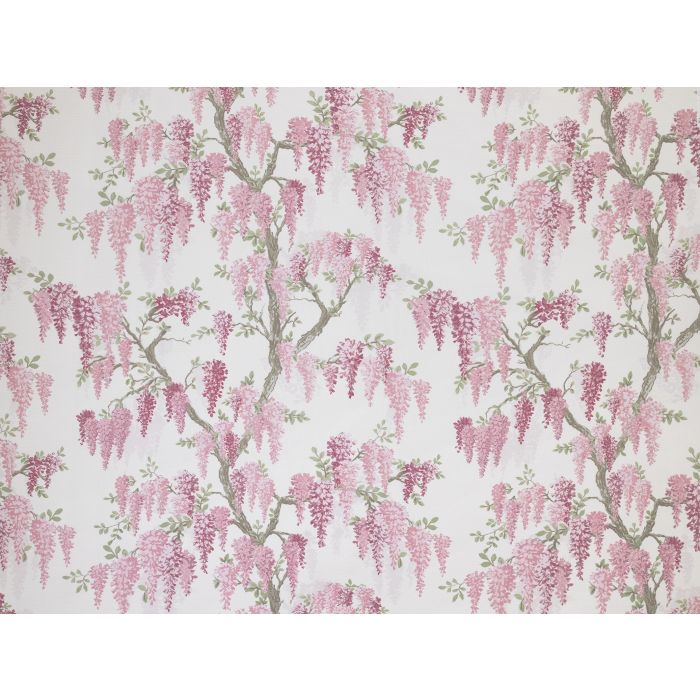 Laura Ashley Fabric Wisteria - Coral Pink